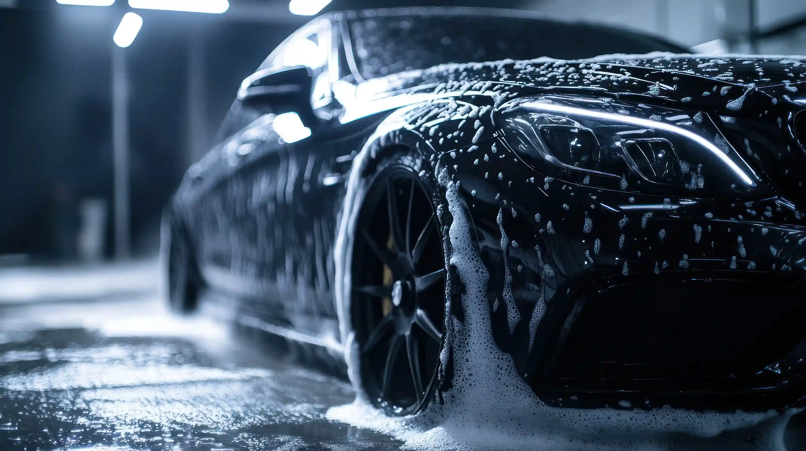 Professional car care workspace